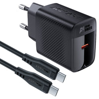 ACEFAST Fast Charge Wall Charger A82 PD20W GaN (1xUSB-C) EU with Сable set /USB-C to USB-C/