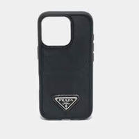 black Prada Saffiano leather iPhone case