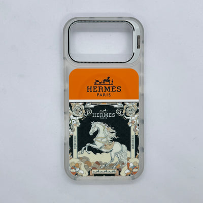 Hermès Art Edition MagSafe Compatible Case with Integrated Camera Ring Stand.