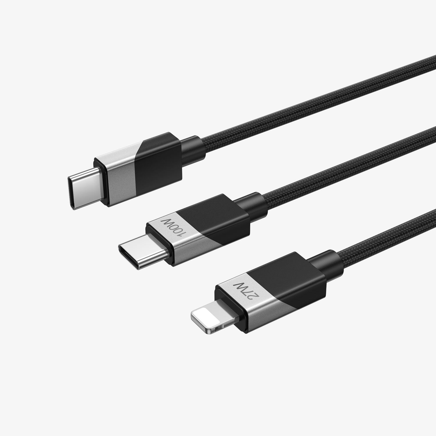 BWOO PD 100W USB-C Cable 2 in 1(USB-C + Lightning)