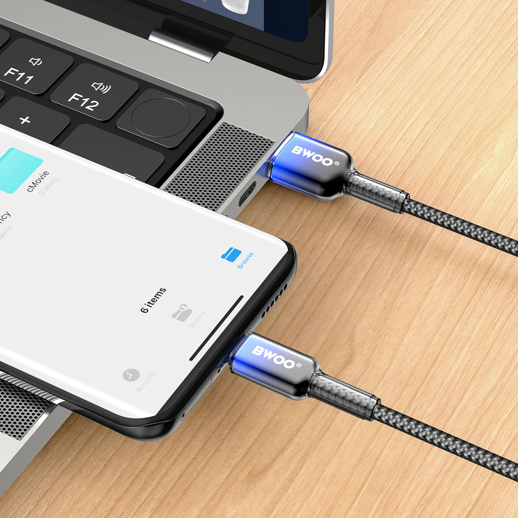BWOO 15W USB-A to Type-C Nylon Braided Cable 1m