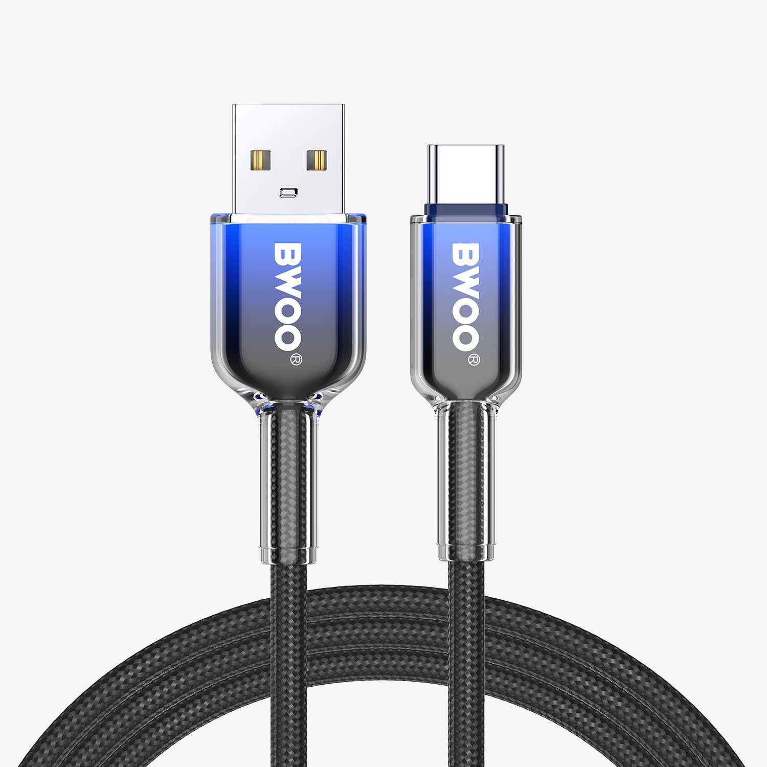 BWOO 15W USB-A to Type-C Nylon Braided Cable 1m