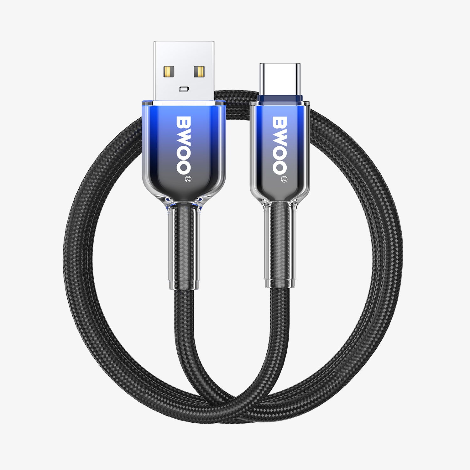 BWOO 15W USB-A to Type-C Nylon Braided Cable 1m