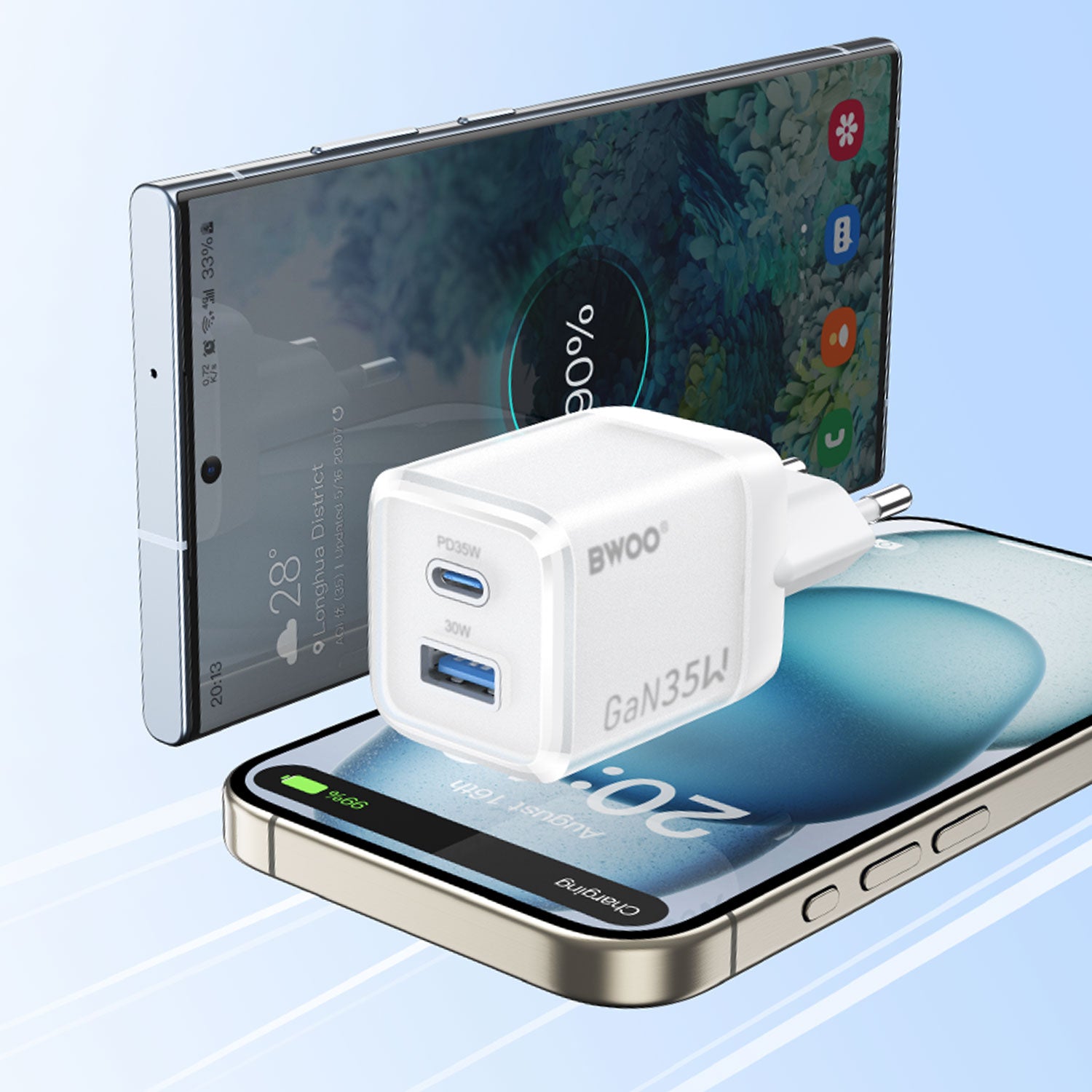 BWOO 35W Dual-Port GaN Fast Charger