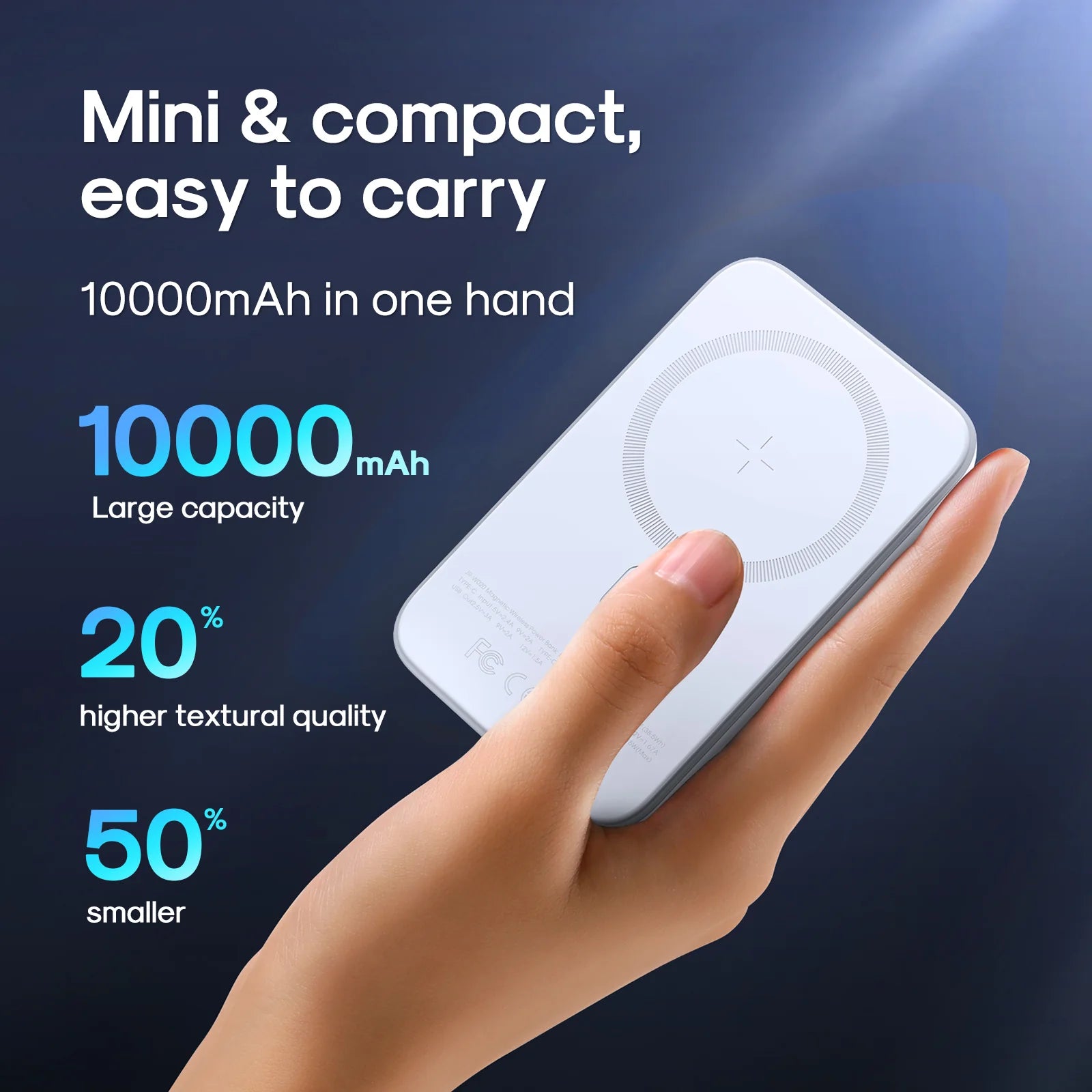 JR-W020 20W Mini magnetic wireless power bank