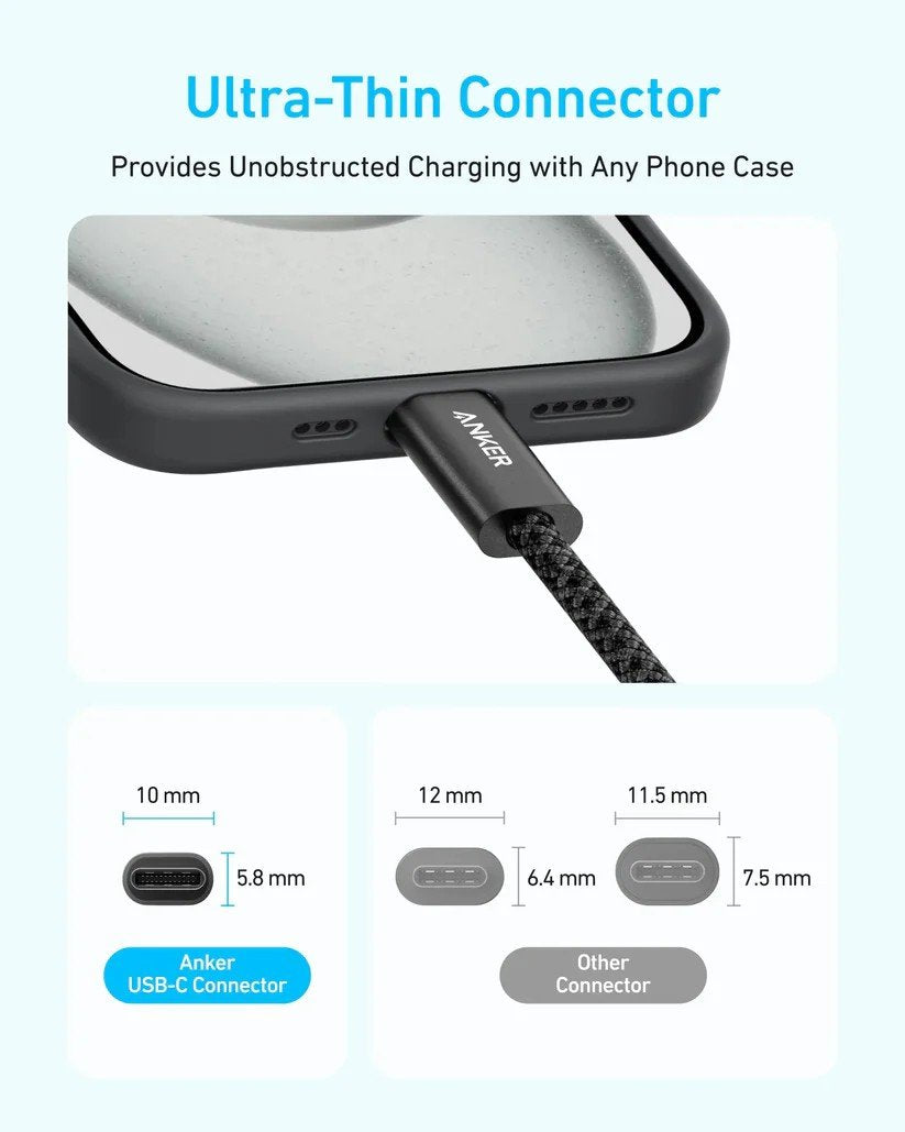 Anker Zolo USB-C to USB-C Cable 6ft 240W