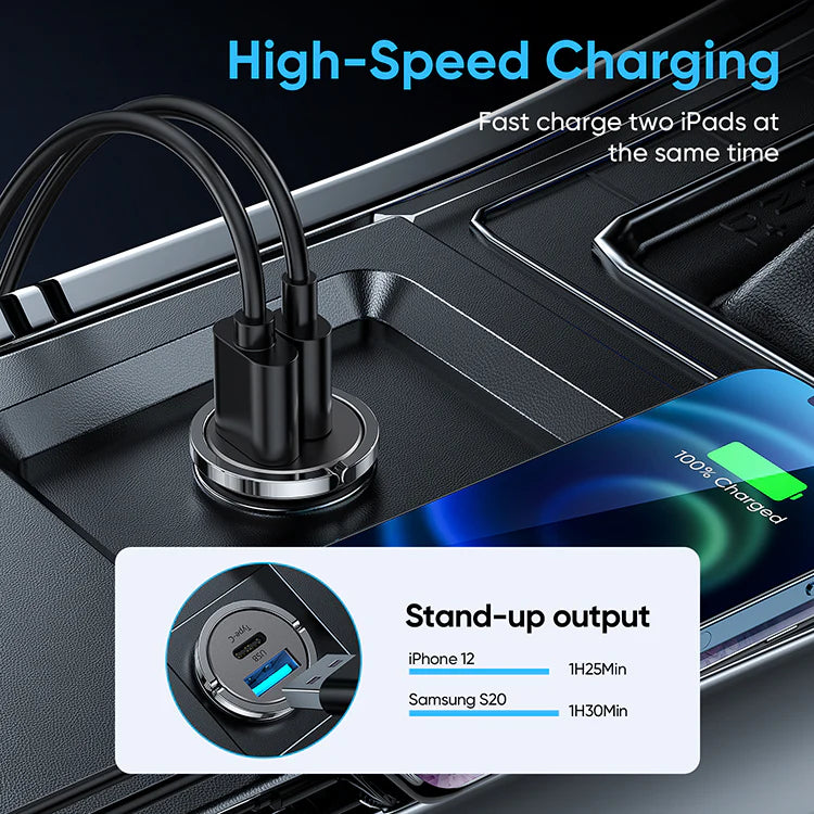 Joyroom C-A35 45W Mini Metal Pull Ring Car Charger