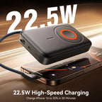 JR-PBM02 22.5W 3in1 magnetic mobile power bank 10000mAh black