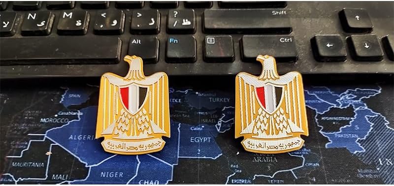 3D Sticker mobile (Egypt Eagle Flag Metal Decal    Code:228