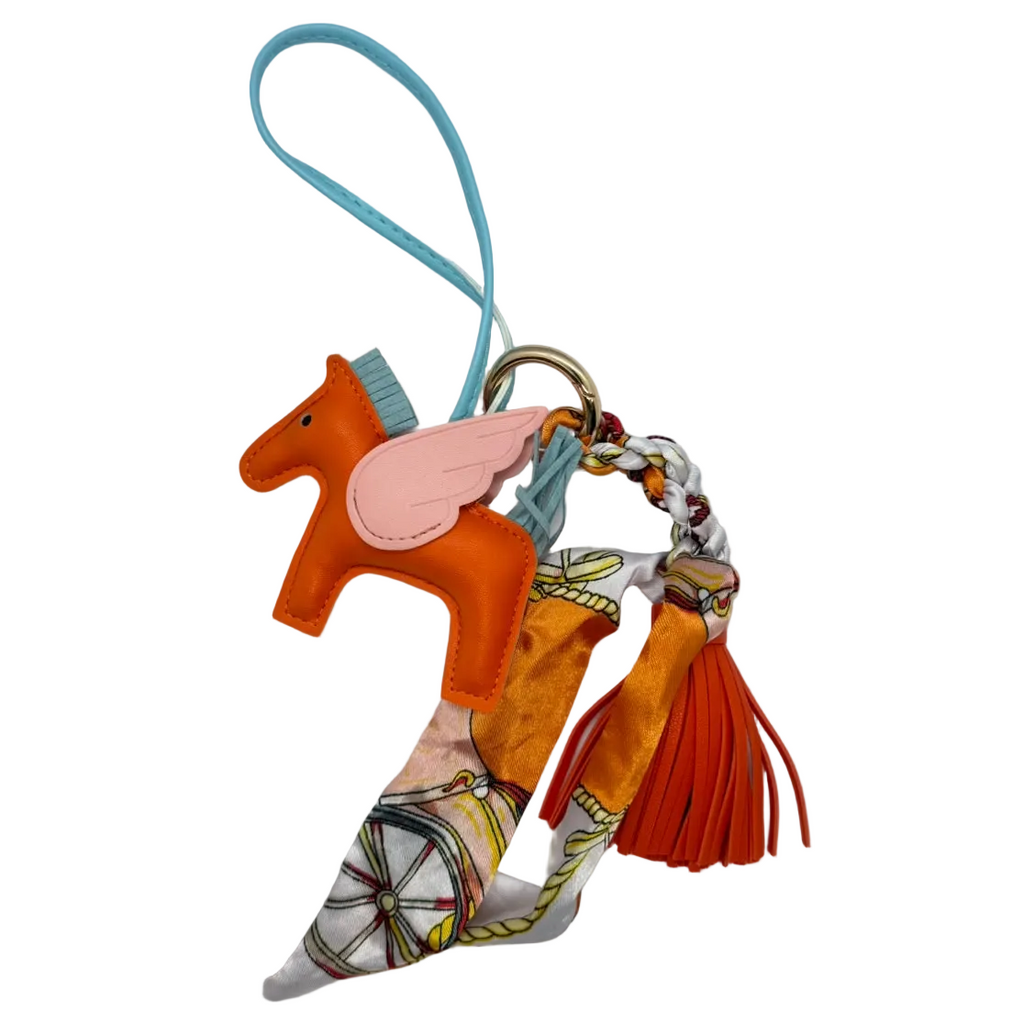Winged Pony Leather Charm