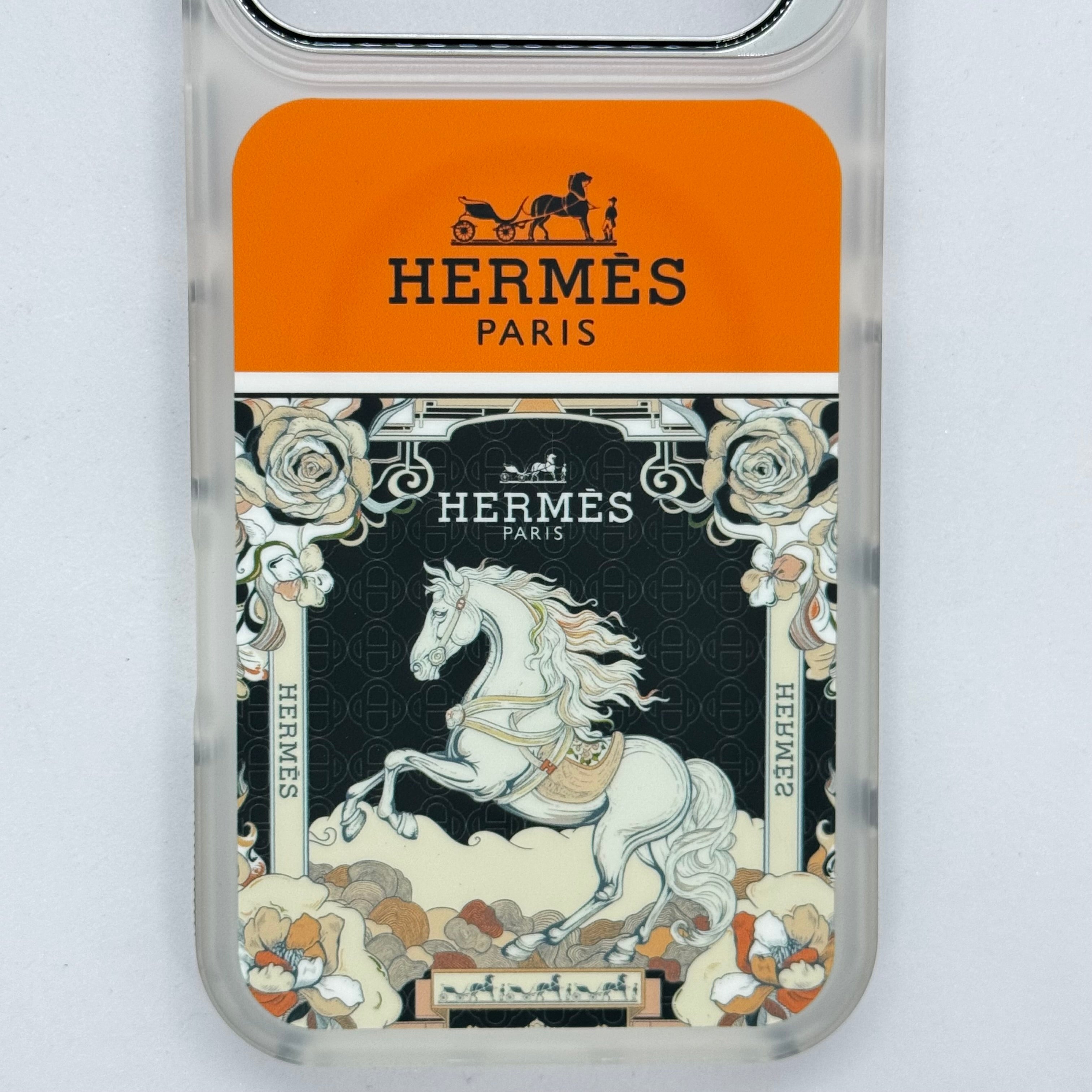 Hermès Art Edition MagSafe Compatible Case with Integrated Camera Ring Stand.