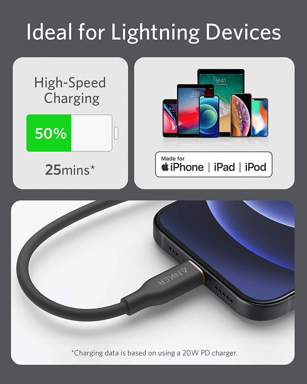 Anker 641 USB-C to Lightning Cable