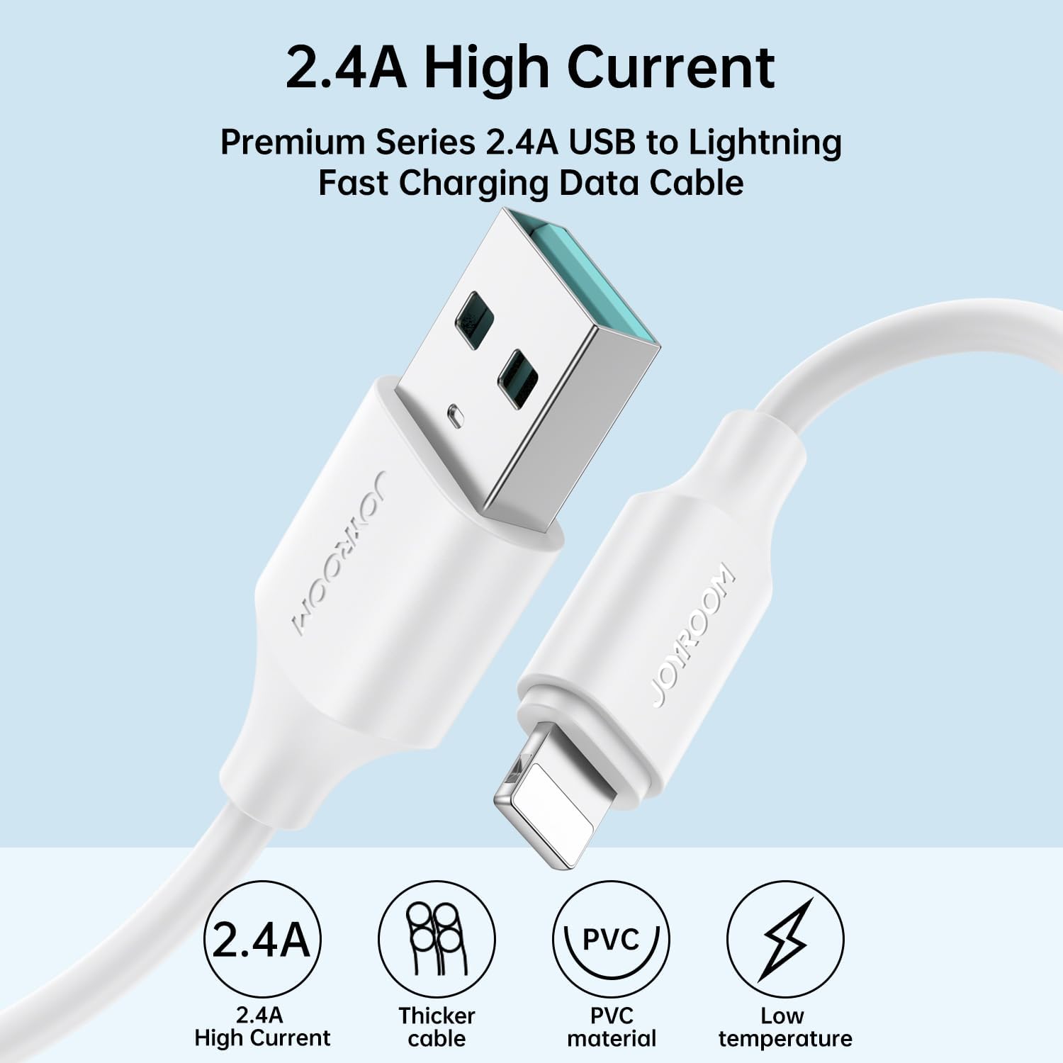 S-A9 USB-A to Lightning 3A Fast Charging Data Cable