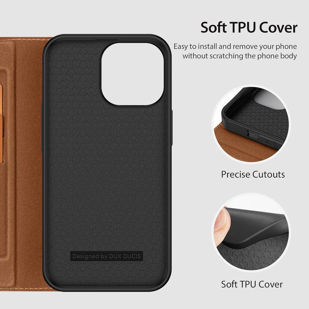 DUX DUCIS Case with Card Holder Premium Flip Leather Magnetic Wallet