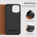 DUX DUCIS Case with Card Holder Premium Flip Leather Magnetic Wallet