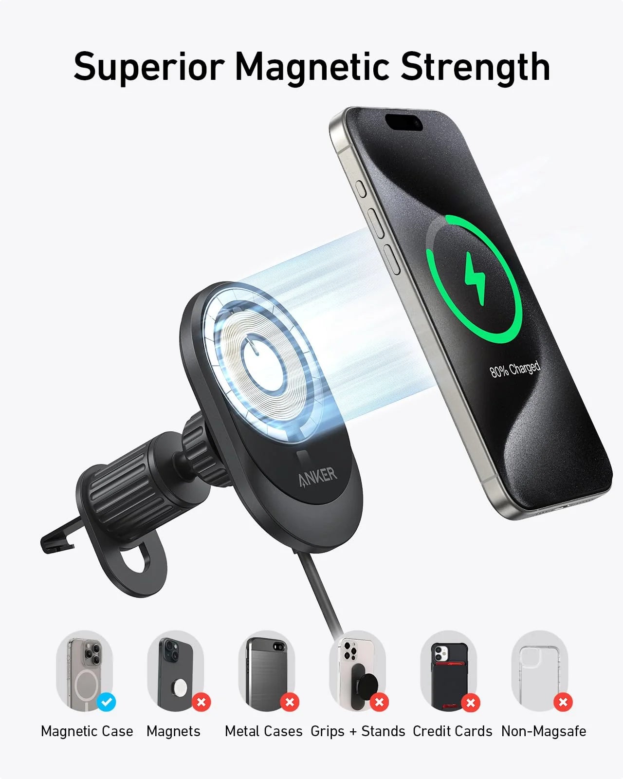 Anker MagGo Wireless Car Charger