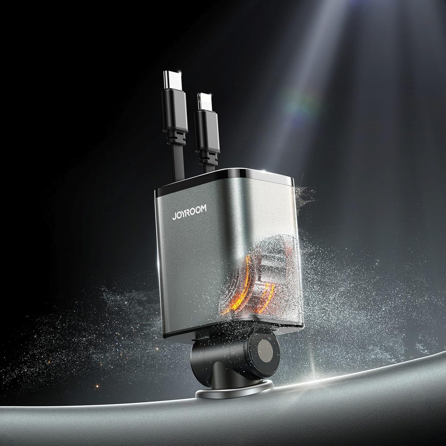 Joyroom 65W 4-in-1 Retractable Cable Car Charger JR-CCL05