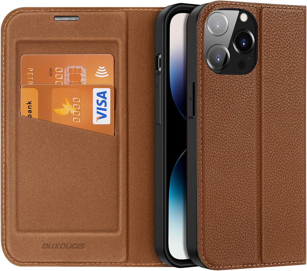DUX DUCIS Case with Card Holder Premium Flip Leather Magnetic Wallet