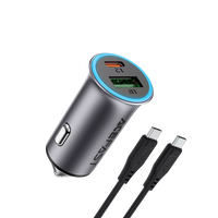 ACEFAST Fast Charge Car Charger B16 95W (1xUSB-C + 1xUSB-A) with C to C fast charging cable