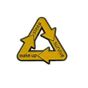 3D Sticker mobile  yellow enamel pin features a triangular     Code:141