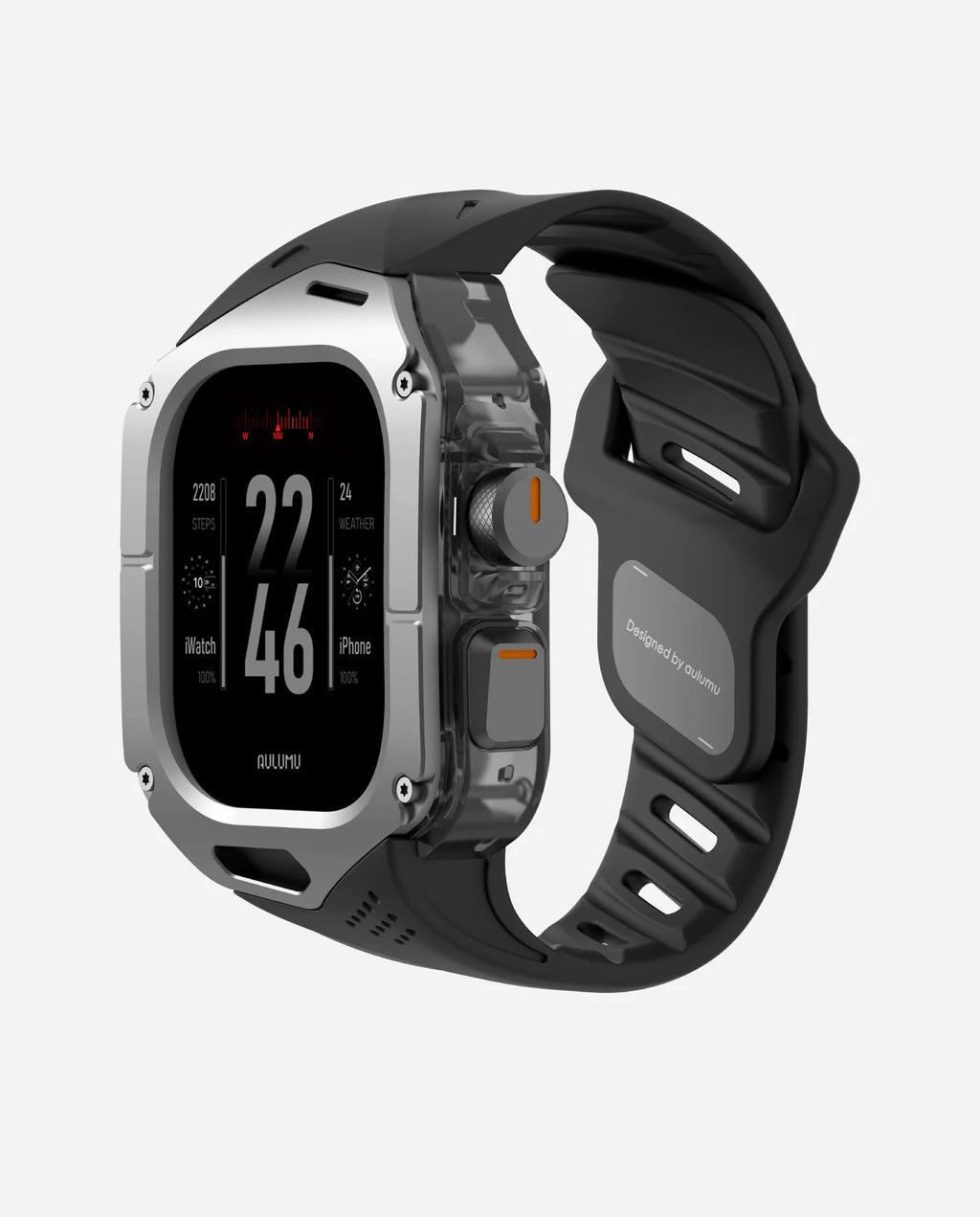 A01 Case with Band for Apple Watch Ultra 1/2/3 | Carbon Fiber Cover | FKM Band