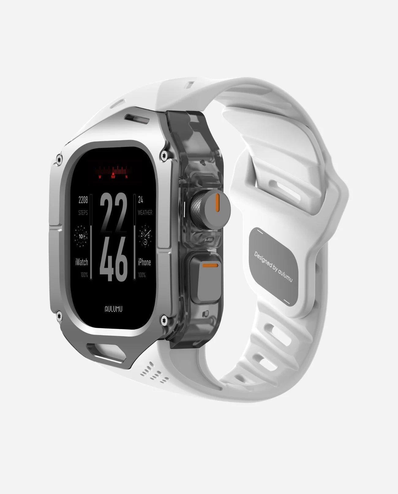A01 Case with Band for Apple Watch Ultra 1/2/3 | Carbon Fiber Cover | FKM Band