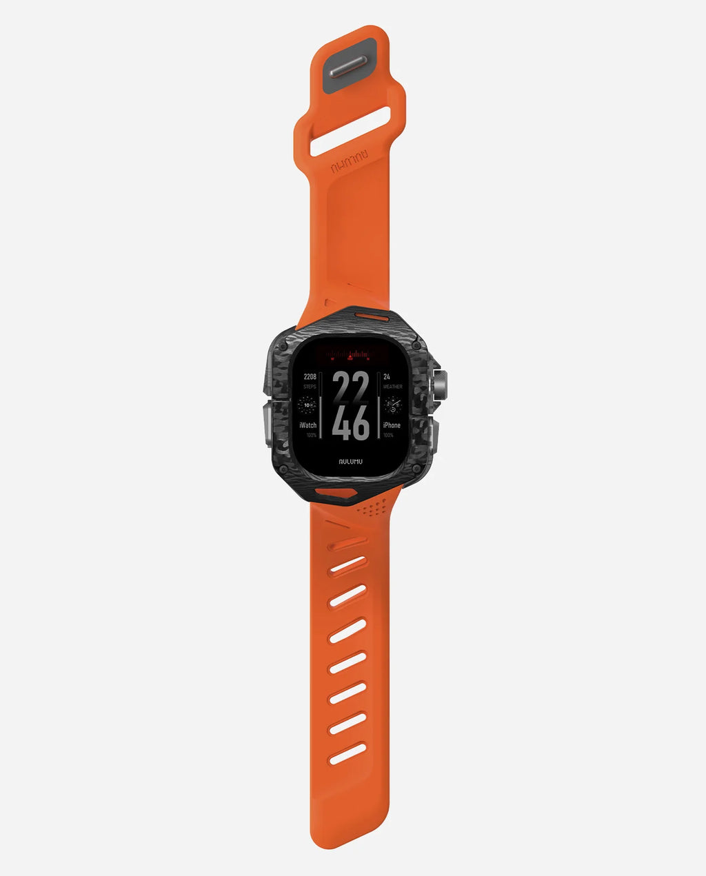 A01 Case with Band for Apple Watch Ultra 1/2/3 | Carbon Fiber Cover | FKM Band