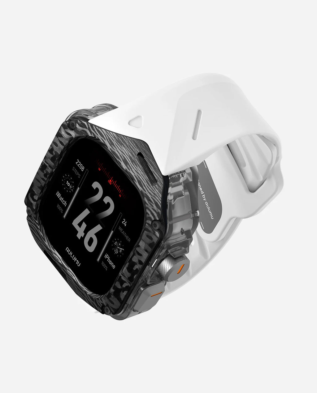 A01 Case with Band for Apple Watch Ultra 1/2/3 | Carbon Fiber Cover | FKM Band