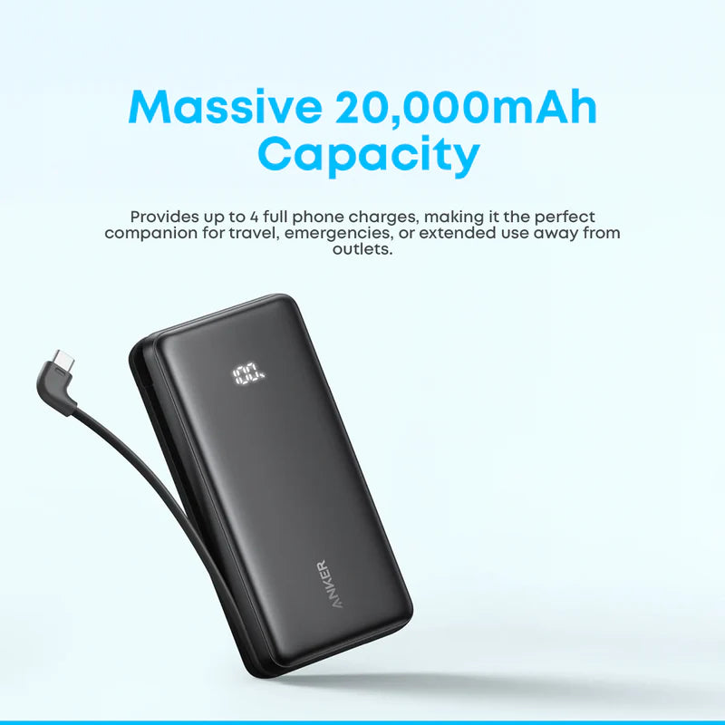 Anker Zolo 22.5W, 20,000mAh with Built-in-USB-C