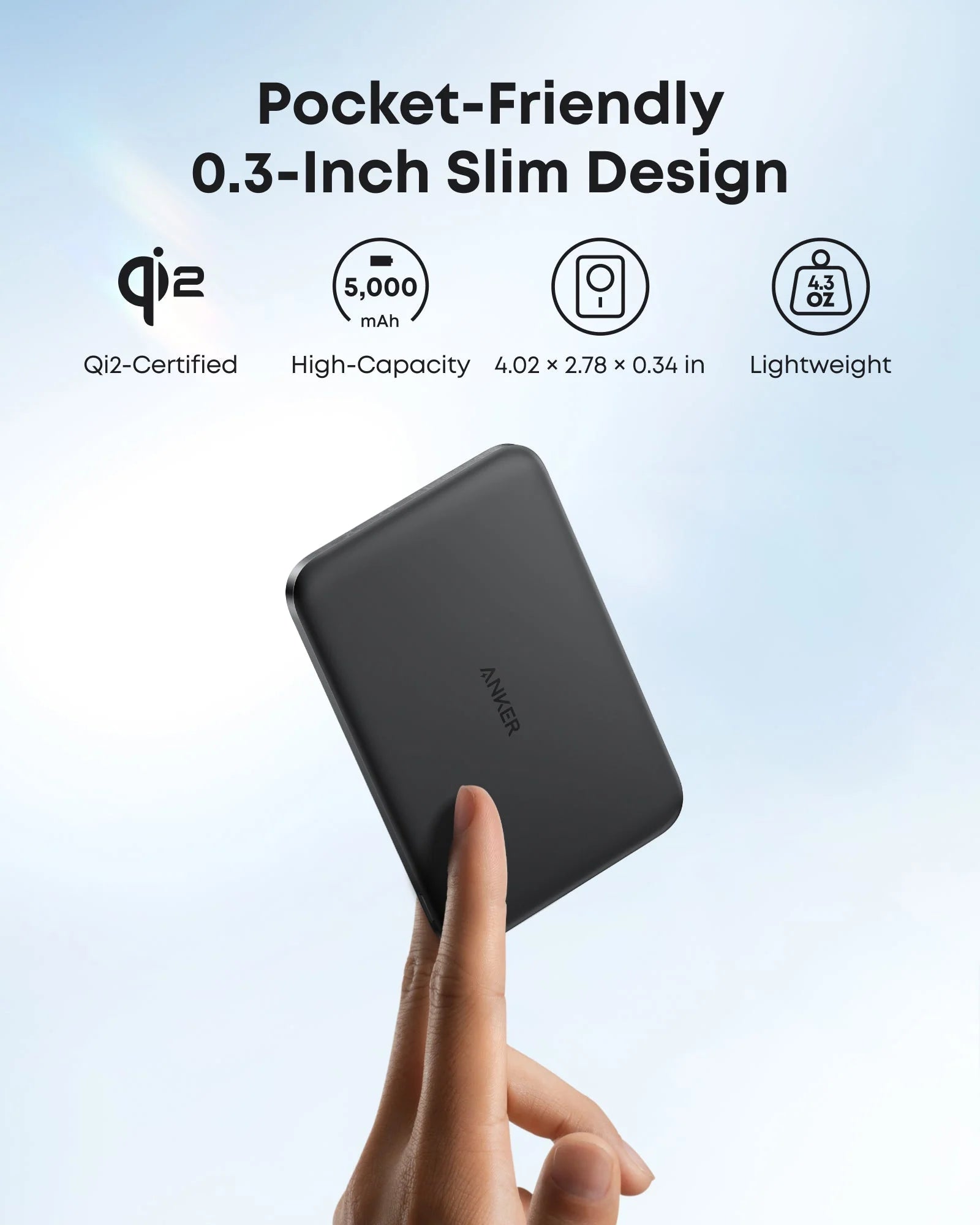 Anker Nano Power Bank (5K, MagGo, Slim)