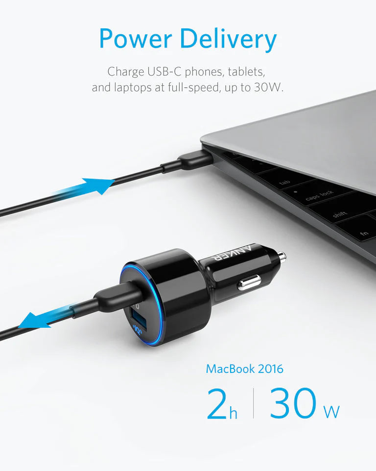 Anker PowerDrive Speed+ 2 USB C Car Charger