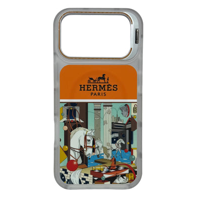 Hermès Art Edition MagSafe Compatible Case with Integrated Camera Ring Stand.