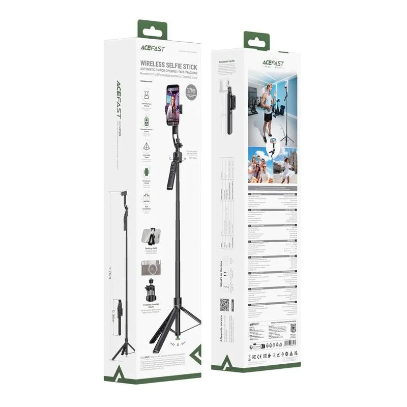ACEFAST E41 Telescopic Selfie Stick with Automatic Tripod and AI Face Tracking