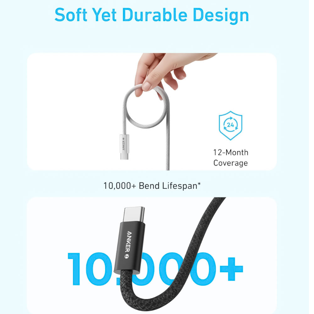 Anker Zolo USB-C to USB-C Cable 6ft 240W