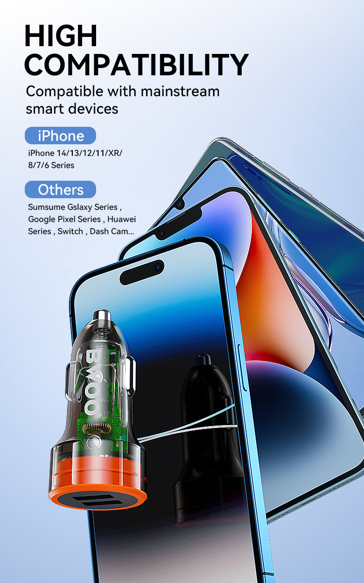 BWOO Dual USB-A Car Charger