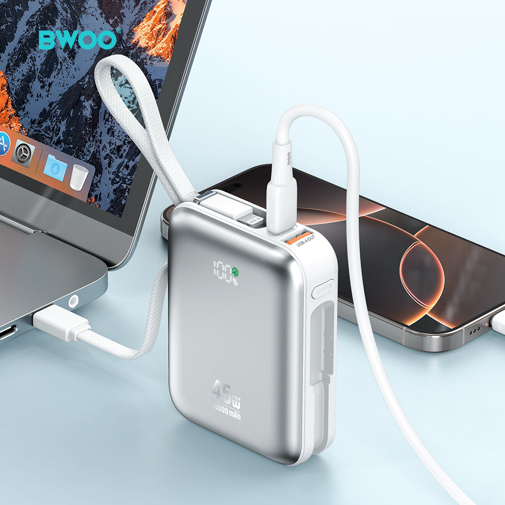BWOO 10000mAh 45W Fast Charging Power Bank