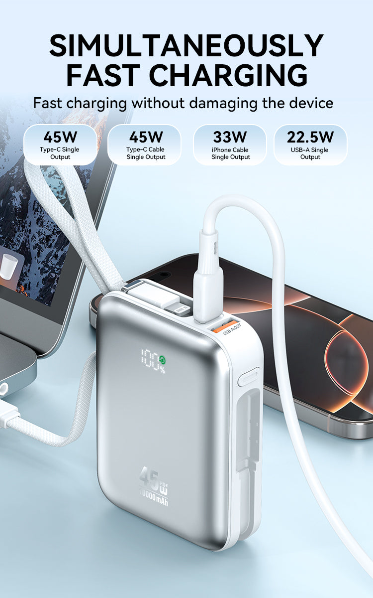 BWOO 10000mAh 45W Fast Charging Power Bank