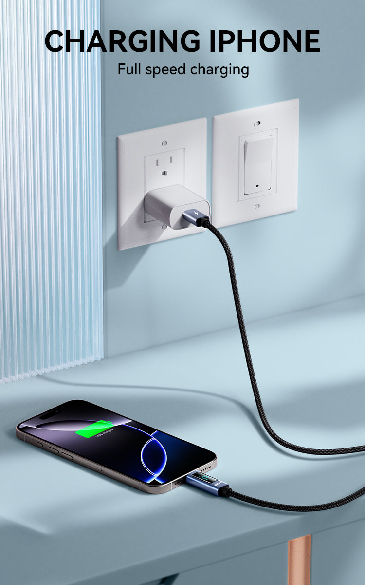 BWOO 30W Braided Type-C to Lightning Cable 1m