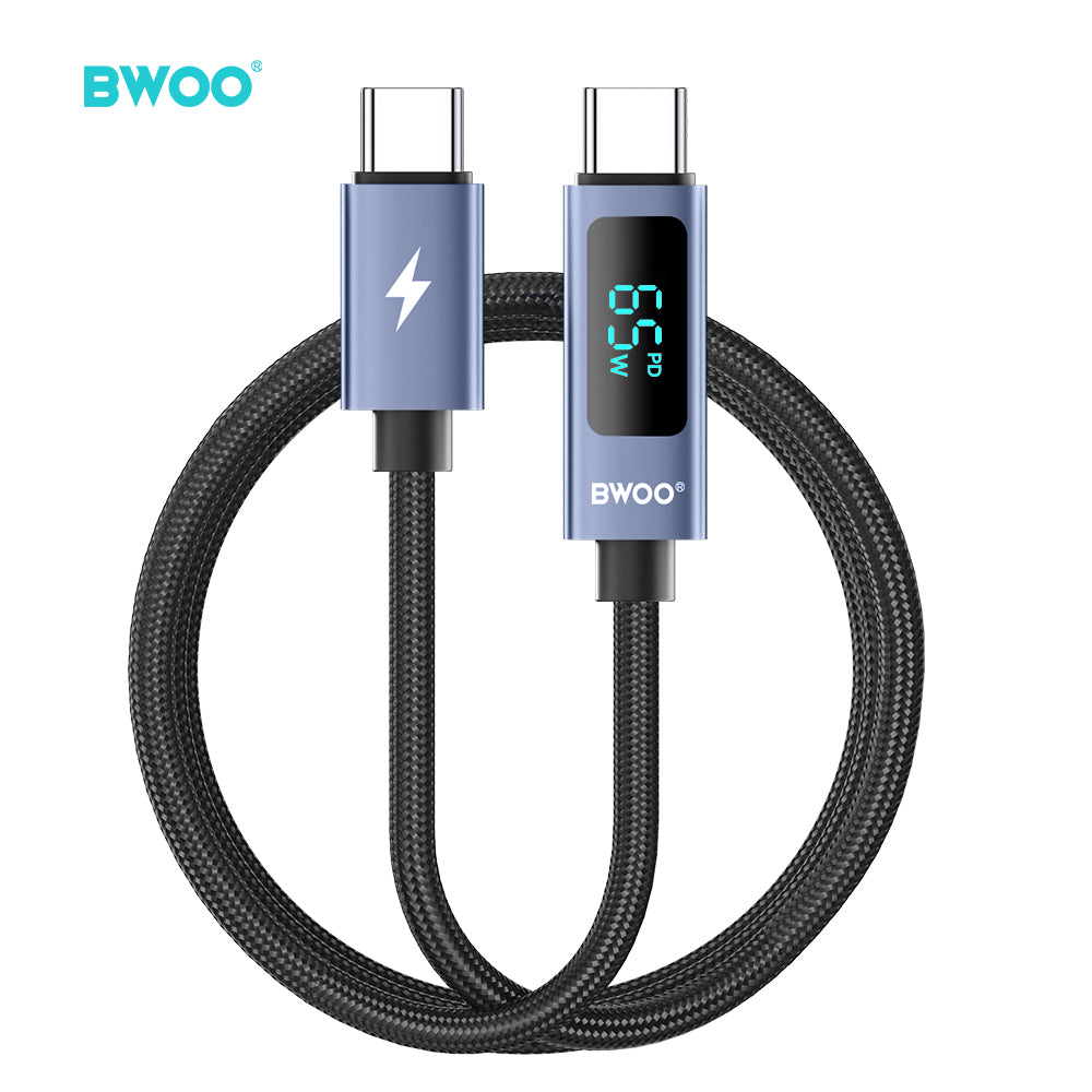 BWOO 65W Braided Type-C to Type-C Cable 1m