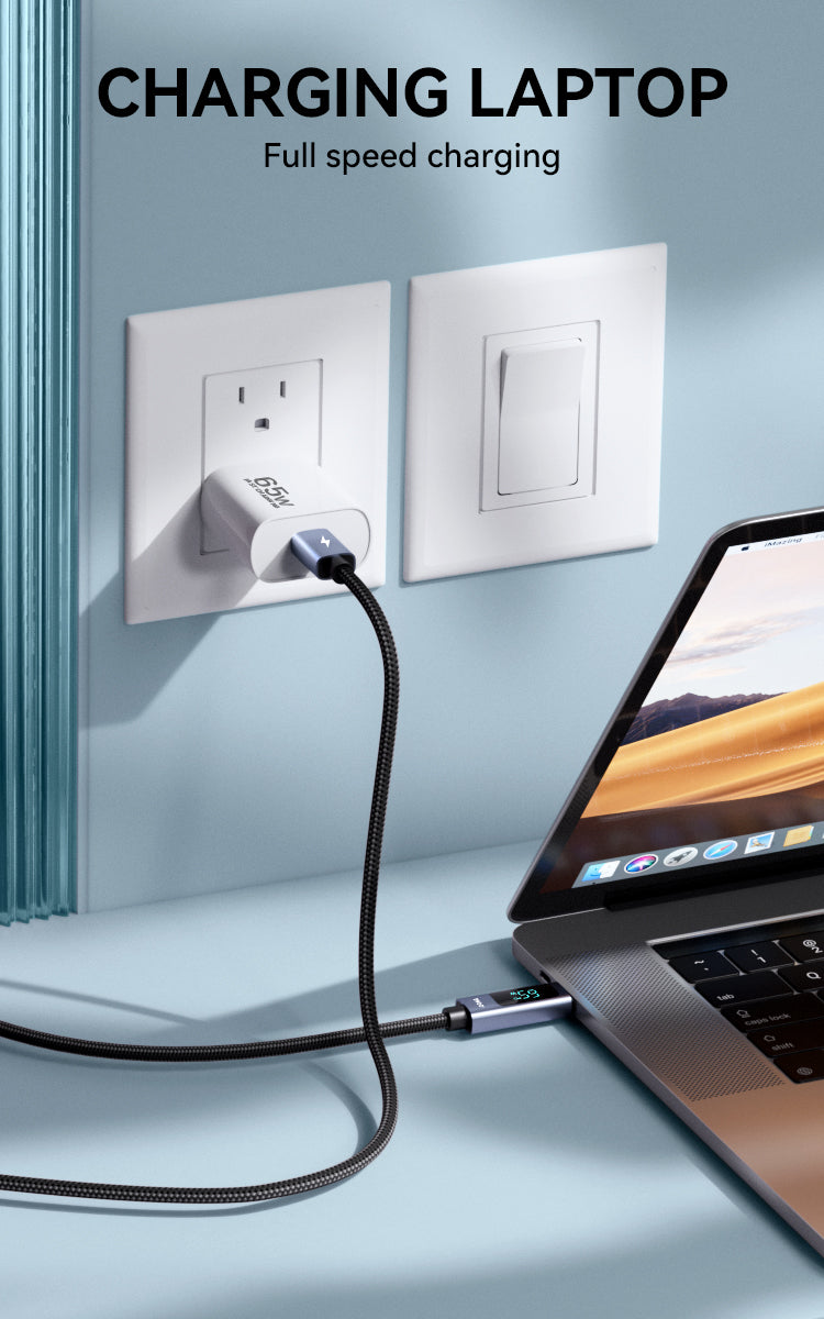 BWOO 65W Braided Type-C to Type-C Cable 1m