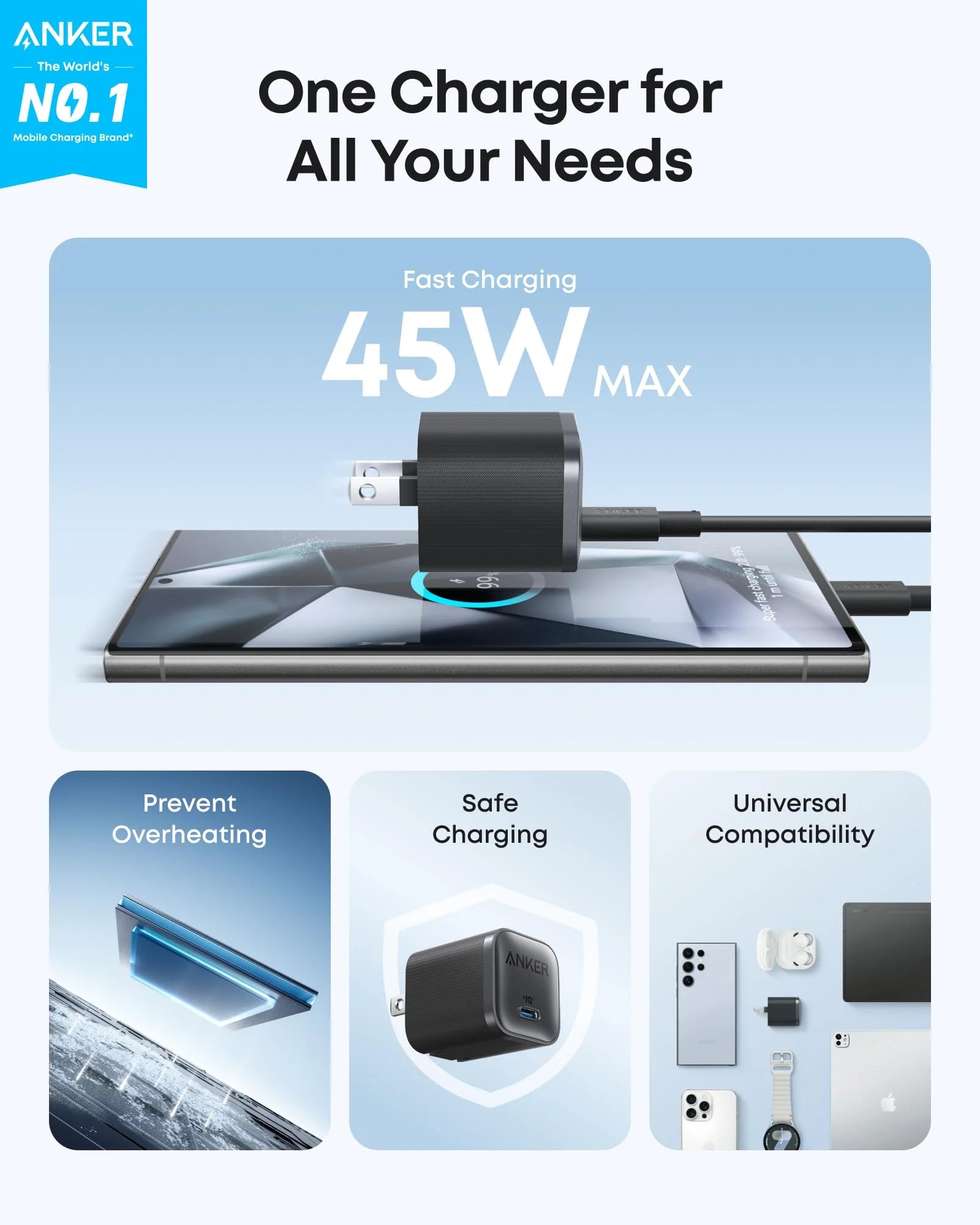 Anker A2692 Nano USB-C Wall Charger 45W