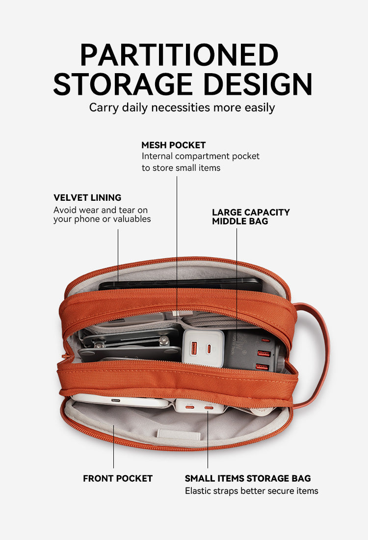 BWOO Premium Polyester Accessory Storage Case