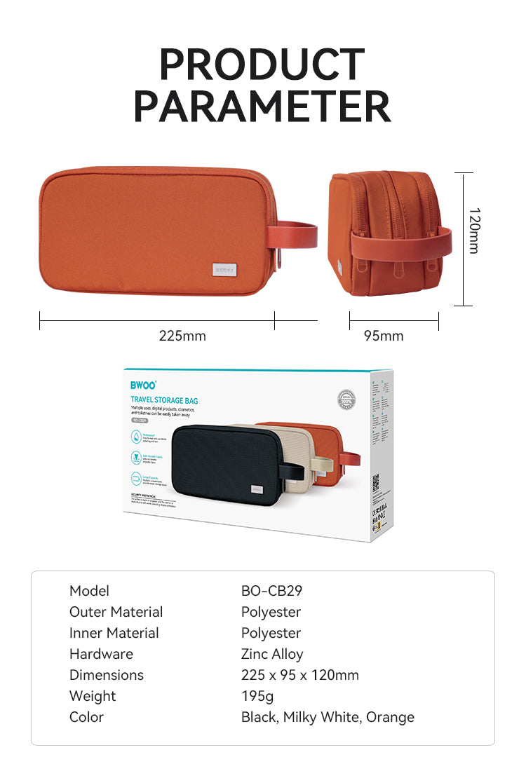 BWOO Premium Polyester Accessory Storage Case
