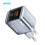 BWOO Dual-Port Type-C + USB-A Fast Charger