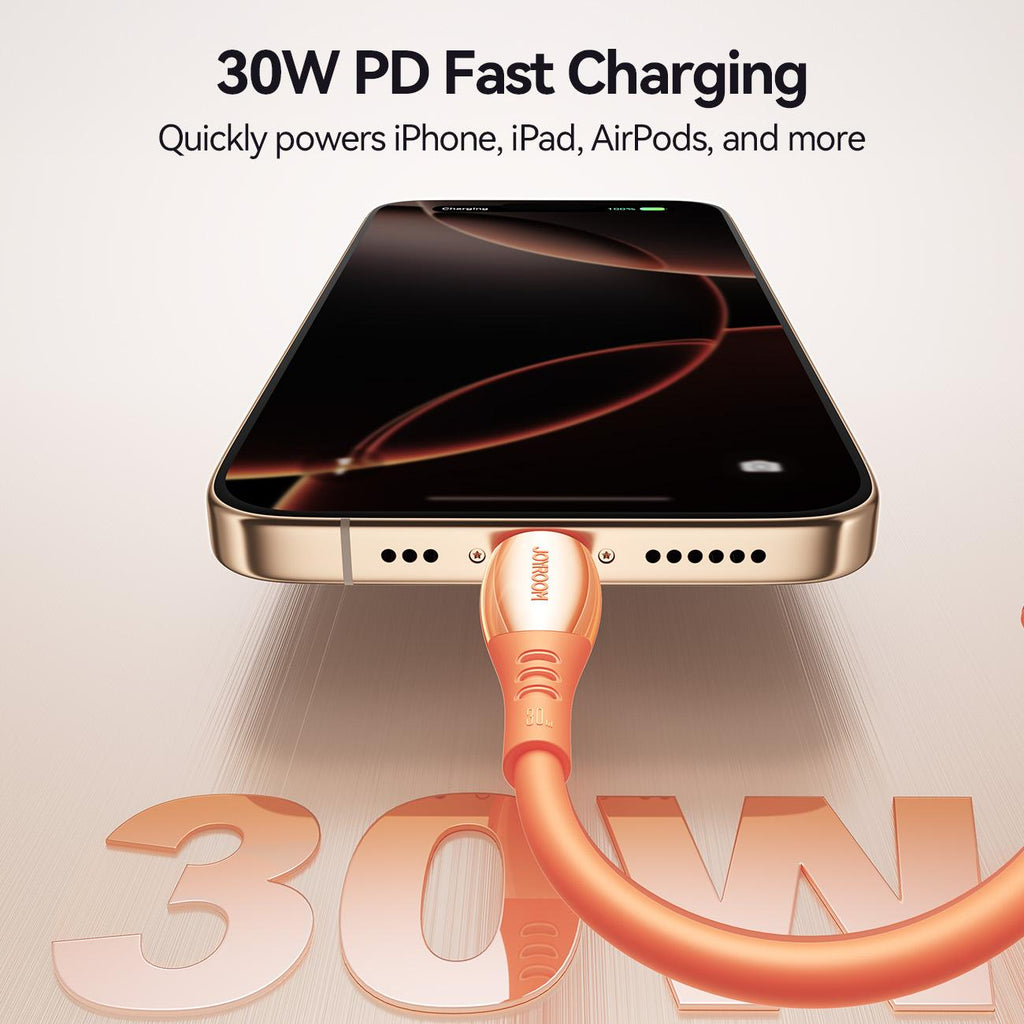 S-A59 Vibrant Fast Charging Data Cable 30W Type-C to Lightning