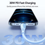 S-A59 Vibrant Fast Charging Data Cable 30W Type-C to Lightning
