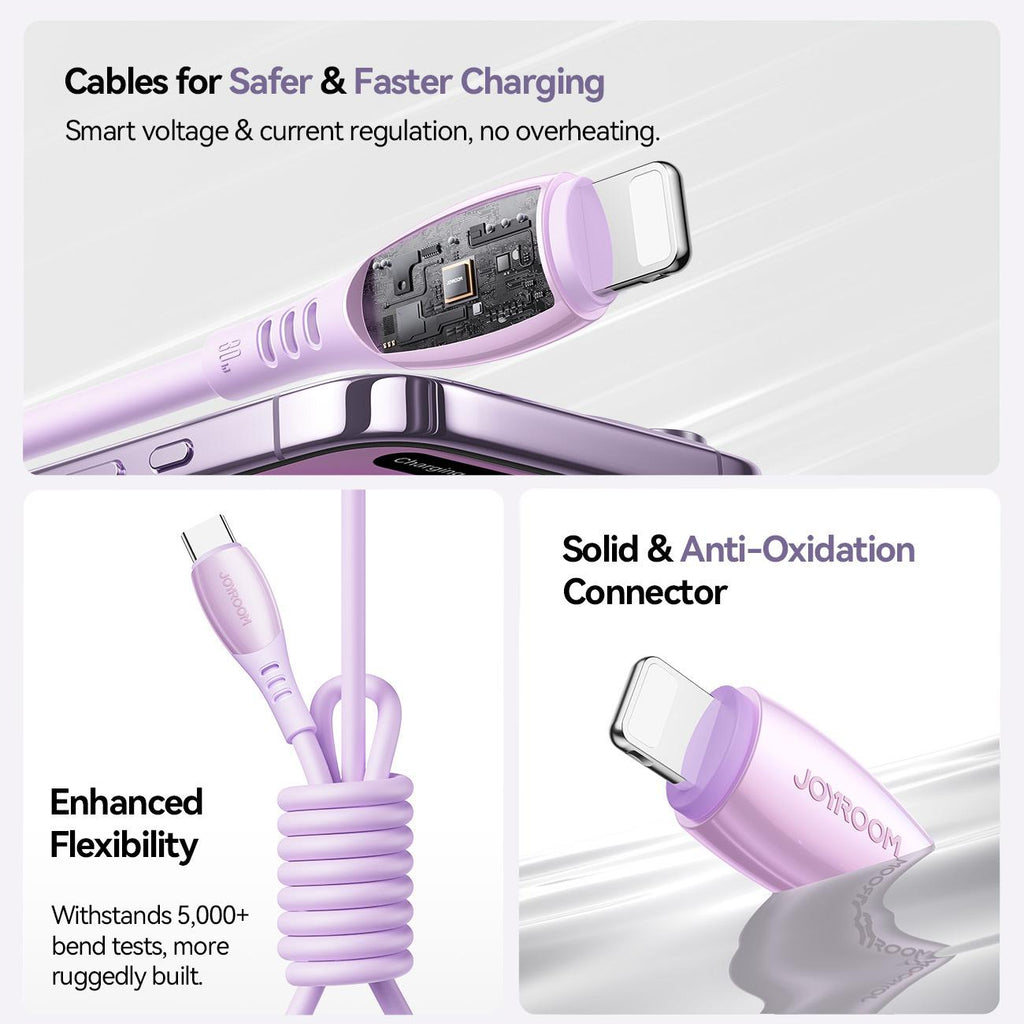 S-A59 Vibrant Fast Charging Data Cable 30W Type-C to Lightning