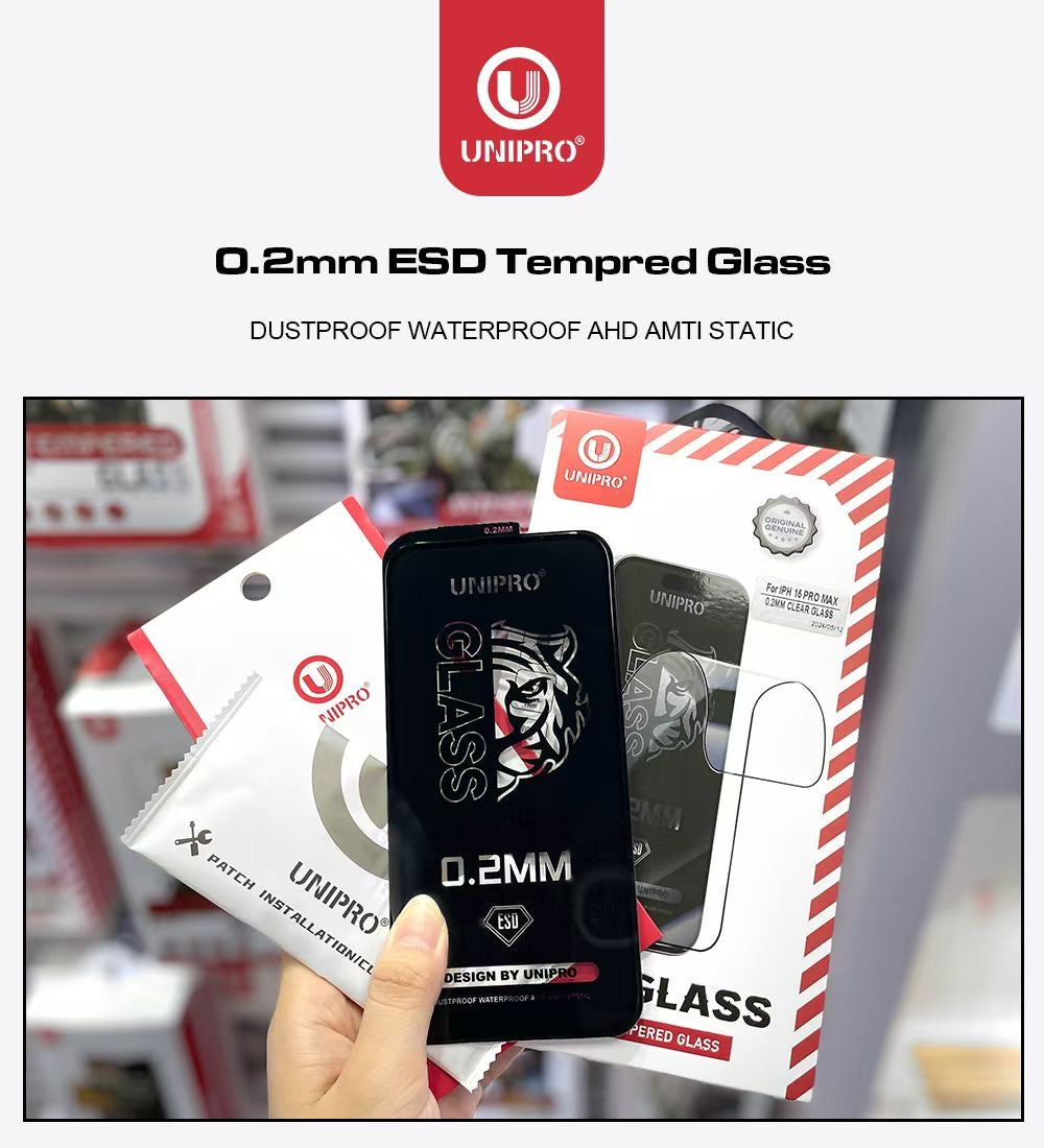 UNIPRO Anti-Static ESD 0.2mm Glass