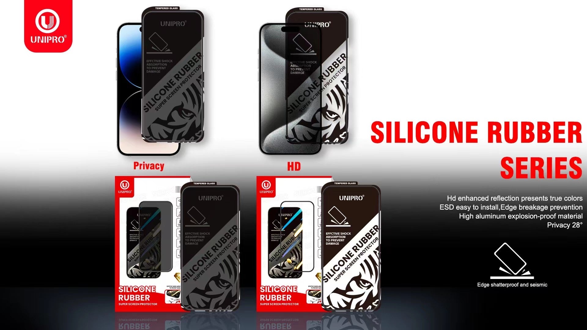 UNIPRO Silicon Side Anti-Broken Glass