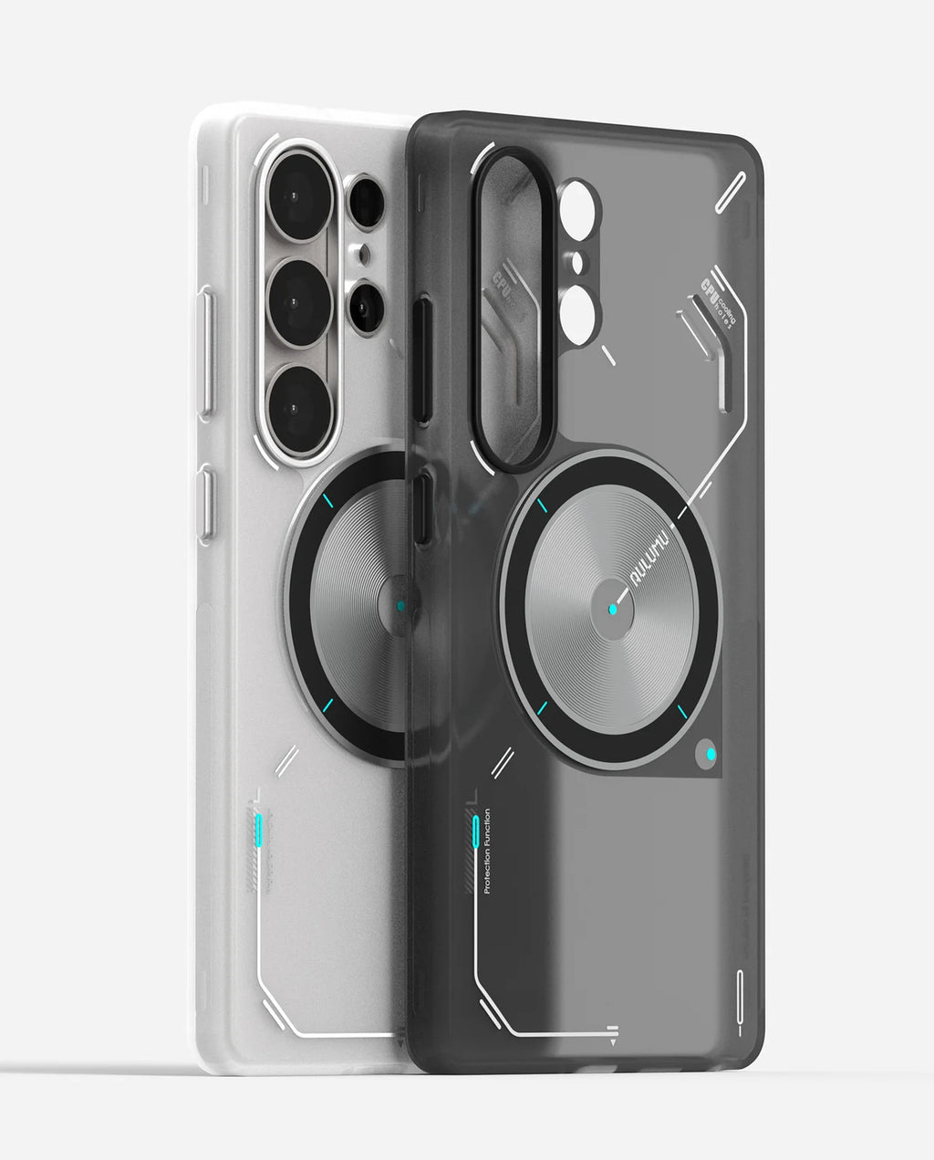 S26 Frosted Case for Samsung Galaxy S26 Ultra | Subtle Glow-in-the-Dark | Translucent Gray & White | Magnetic